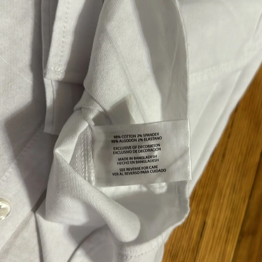 Mens GAP white long sleeve button up shirt XL NWT! - Picture 12 of 13